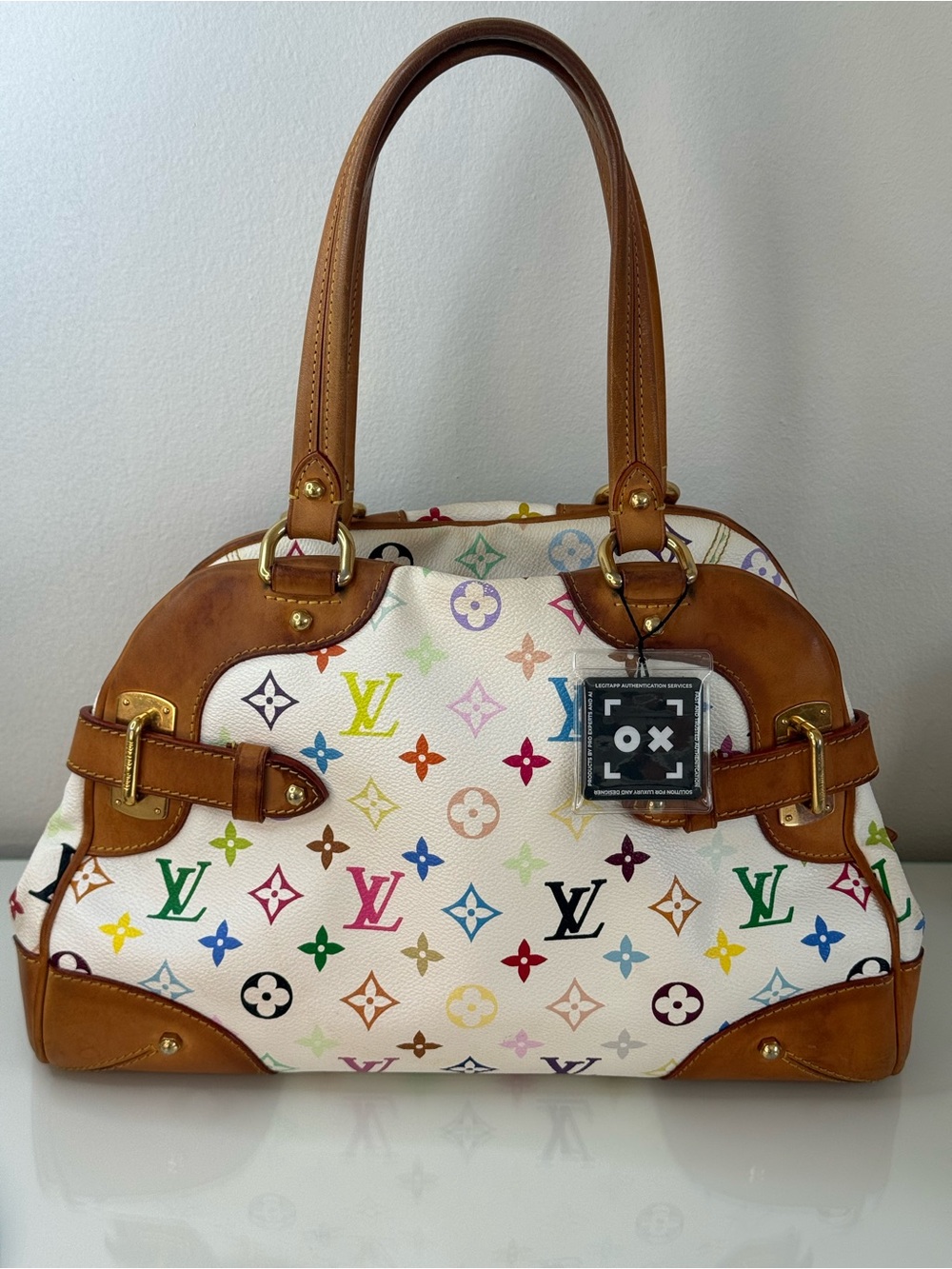 Louis Vuitton White Monogram Murakami Claudia
